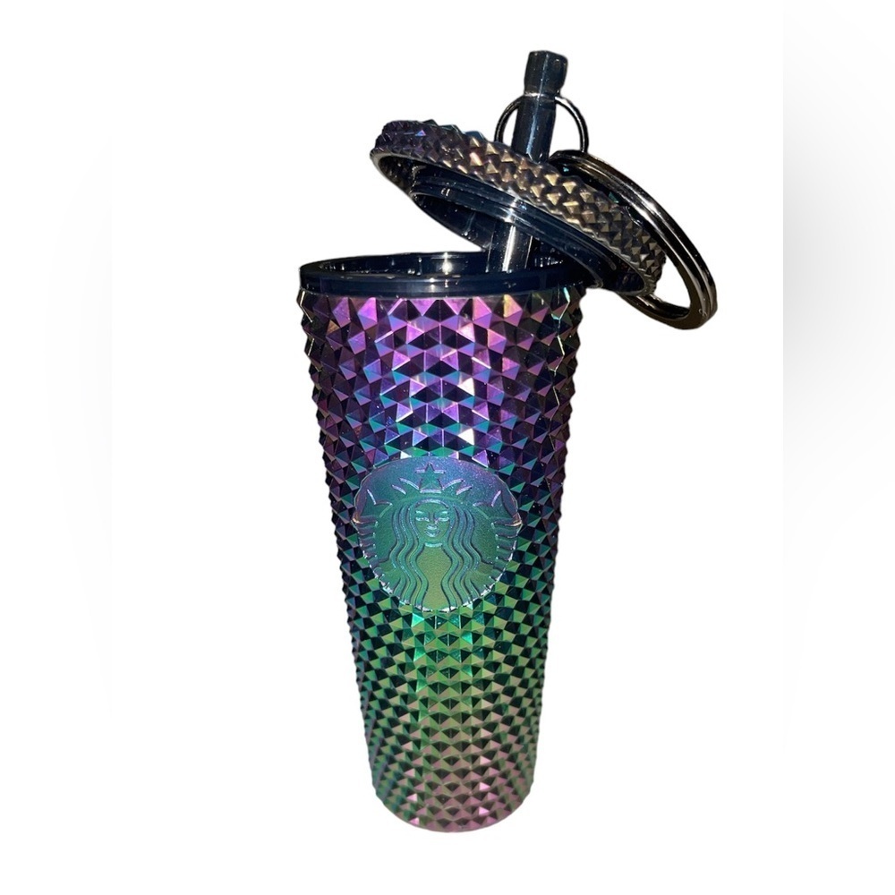 NEW! Starbucks 2023 Holiday “Oil Spill” Cold Cup Keychain Ornament - Picture 3 of 4